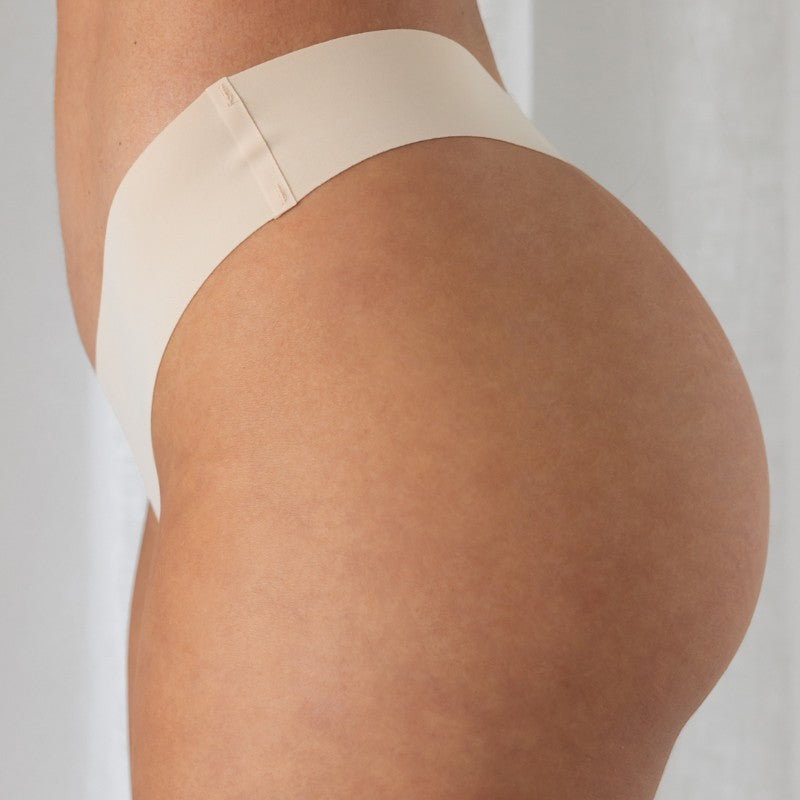 Tanga No Camel Toe beige – effet invisible et zéro marque x3