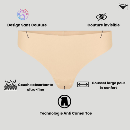 Tanga No Camel Toe beige – effet invisible et zéro marque x3